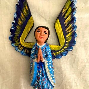 Several Mexico hand carved angels